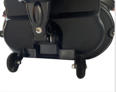 The wheels of the M3 floor scrubber