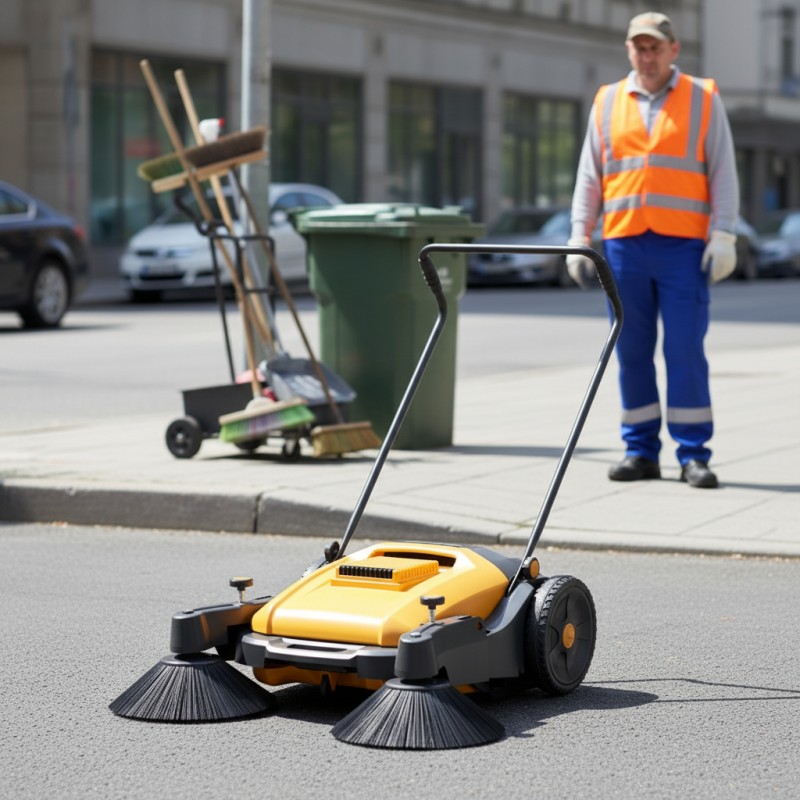 Sidewalk Debris Sweeper